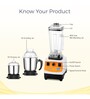 KENT High-Speed Operation BPA-Free and Stainless Steel Lockable Jars Mixer & Grinder (Black)