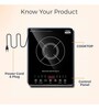KENT KAG-01 2000W Induction Cooktop Touch Buttons in Black Colour