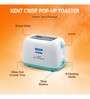 KENT Plastic Anti-Skid One Touch Operation Toaster (White)