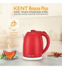 KENT Plastic Auto Shut Off Over Heating Protection Electric Kettle (Red)