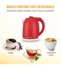 KENT Plastic Auto Shut Off Over Heating Protection Electric Kettle (Red)
