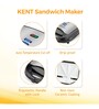 KENT Plastic Non-Toxic Ceramic Coating Plate Sandwich Maker (Black)