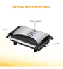 KENT 700W Sandwich Grill with Non-Toxic Ceramic Coating with Adjustable Height Control