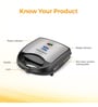 KENT 700W Sandwich Maker with Non Toxic Ceramic Coating Plate