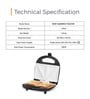 KENT 700W Sandwich Maker with Non Toxic Ceramic Coating Plate
