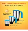 KENT Sharp Overheating and Overcurrent Protected Mixer & Grinder (White)