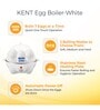 KENT Stainless Steel Egg Boiler with 3 Boiling Modes(White)