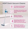 KENT Zoom Vacuum Cleaner, Cordless, Hoseless, Rechargeable 130 Watt with Cyclonic Technology, Bagless Design and Multi Nozzle Operation