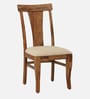 Kentan Sheesham Wood Dining Chairs In Rustic Teak Finish (Set Of 2)
