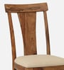 Kentan Sheesham Wood Dining Chairs In Rustic Teak Finish (Set Of 2)