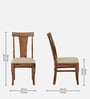 Kentan Sheesham Wood Dining Chairs In Rustic Teak Finish (Set Of 2)