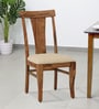 Kentan Sheesham Wood Dining Chairs In Rustic Teak Finish (Set Of 2)