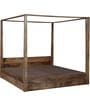 Freemont King Size Poster Bed with Storage in Natural Finish