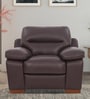 Royaloak Kenyon Leatherette 1 Seater Sofa in Brown Colour