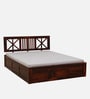 Kenzo Sheesham Wood King Size Bed In Honey Oak Finish With Box Storage