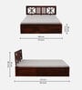 Kenzo Sheesham Wood King Size Bed In Honey Oak Finish With Box Storage