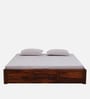 Kenzo Sheesham Wood Queen Size Bed In Honey Oak Finish With Box Storage
