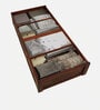 Kenzo Sheesham Wood Single Bed In Honey Oak Finish With Box Storage