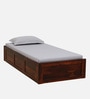 Kenzo Sheesham Wood Single Bed In Honey Oak Finish With Box Storage