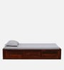 Kenzo Sheesham Wood Single Bed In Honey Oak Finish With Box Storage