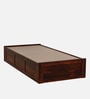 Kenzo Sheesham Wood Single Bed In Honey Oak Finish With Box Storage