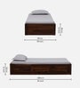 Kenzo Sheesham Wood Single Bed In Provincial Teak Finish With Box Storage