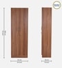 Kenzou 2 Door Wardrobe In Lyon Walnut Finish With Adjustable Shelves