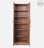 Kenzou 2 Door Wardrobe In Lyon Walnut Finish With Adjustable Shelves
