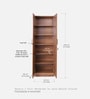 Kenzou 2 Door Wardrobe In Lyon Walnut Finish With Adjustable Shelves