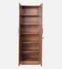 Kenzou 2 Door Wardrobe In Lyon Walnut Finish With Adjustable Shelves