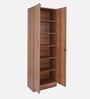 Kenzou 2 Door Wardrobe In Lyon Walnut Finish With Adjustable Shelves