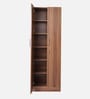 Kenzou 2 Door Wardrobe In Lyon Walnut Finish With Adjustable Shelves