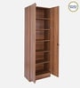 Kenzou 2 Door Wardrobe In Lyon Walnut Finish With Adjustable Shelves