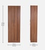 Kenzou 2 Door Wardrobe In Lyon Walnut Finish With Adjustable Shelves