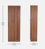 Kenzou 2 Door Wardrobe In Lyon Walnut Finish With Adjustable Shelves