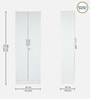 Kenzou 2 Door Wardrobe In Off White Finish With Adjustable Shelves