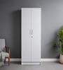 Kenzou 2 Door Wardrobe In Off White Finish With Adjustable Shelves