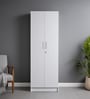Kenzou 2 Door Wardrobe In Off White Finish With Adjustable Shelves