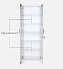 Kenzou 2 Door Wardrobe In Off White Finish With Adjustable Shelves