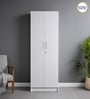 Kenzou 2 Door Wardrobe In Off White Finish With Adjustable Shelves