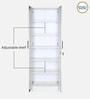 Kenzou 2 Door Wardrobe In Off White Finish With Adjustable Shelves