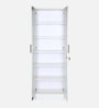 Kenzou 2 Door Wardrobe In Off White Finish With Adjustable Shelves