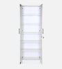Kenzou 2 Door Wardrobe In Off White Finish With Adjustable Shelves