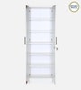 Kenzou 2 Door Wardrobe In Off White Finish With Adjustable Shelves