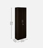 Kenzou 2 Door Wardrobe In Wenge Finish With Adjustable Shelves