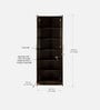 Kenzou 2 Door Wardrobe In Wenge Finish With Adjustable Shelves