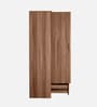 Kenzou 3 Door Wardrobe In Lyon Walnut Finish With Adjustable Shelves & Drawers