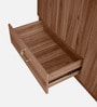 Kenzou 3 Door Wardrobe In Lyon Walnut Finish With Adjustable Shelves & Drawers