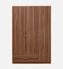 Kenzou 3 Door Wardrobe In Lyon Walnut Finish With Adjustable Shelves & Drawers