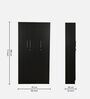 Kenzou 3 Door Wardrobe in Wenge Finish with Lock